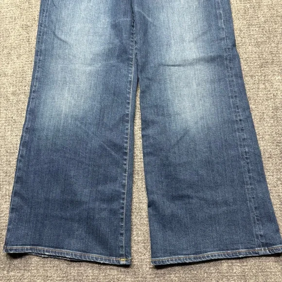 NWT 7 For All Mankind Jeans Women 30 Blue Cropped Jo Slim Illusion Highline Wide